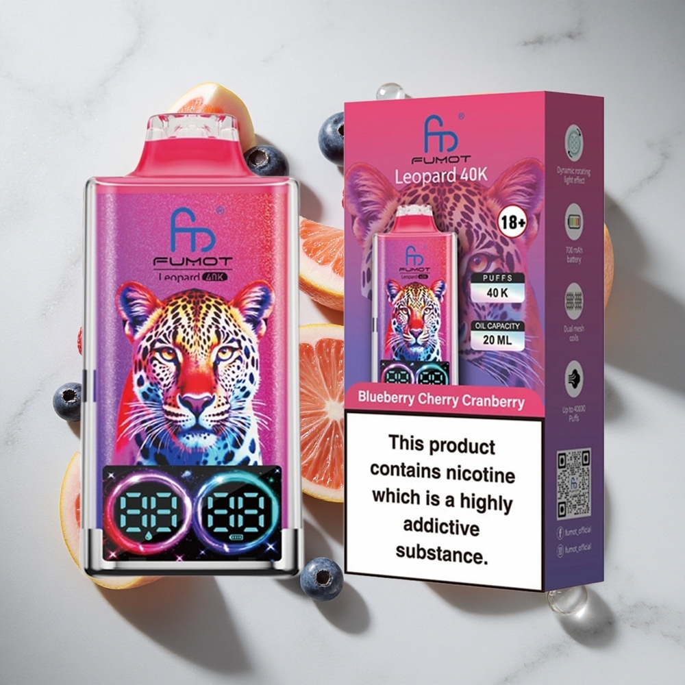 Blauwe Bes Kers Veenbes Fumot Leopard 40K Puffs Nederland vapes Dual Mesh 700mAh