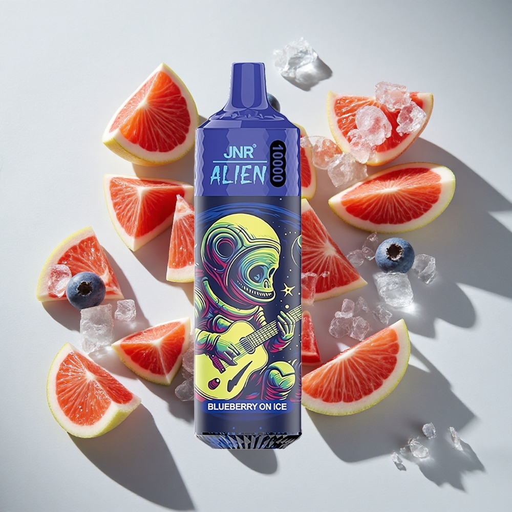 Blauwe Bes Op IJs JNR Alien 10000 Puffs Nederland vapes met 850mAh Batterij  RGB LED