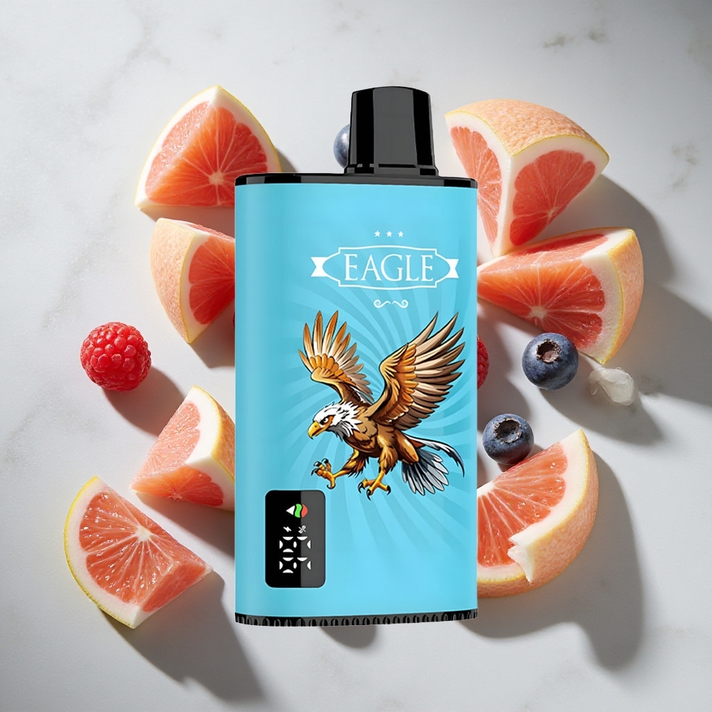 Blauwe Bes Zure Framboos JNR EAGLE Smart 23000 Puffs Nederland vapes met Digitaal Scherm  25ml vloeistof capaciteit