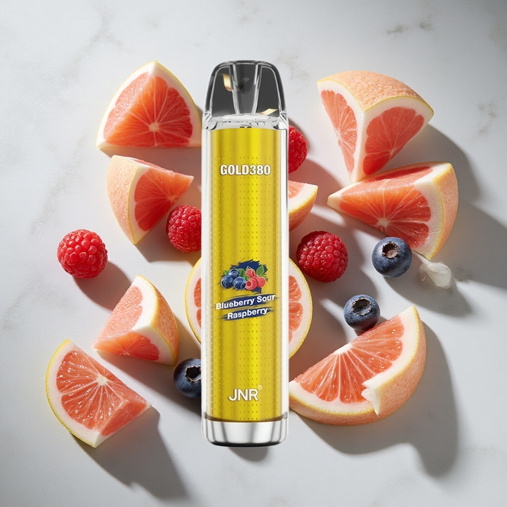 Blauwe Bes Zure Framboos JNR Gold380 6000 Puffs Nederland vapes 1500mAh 13ml