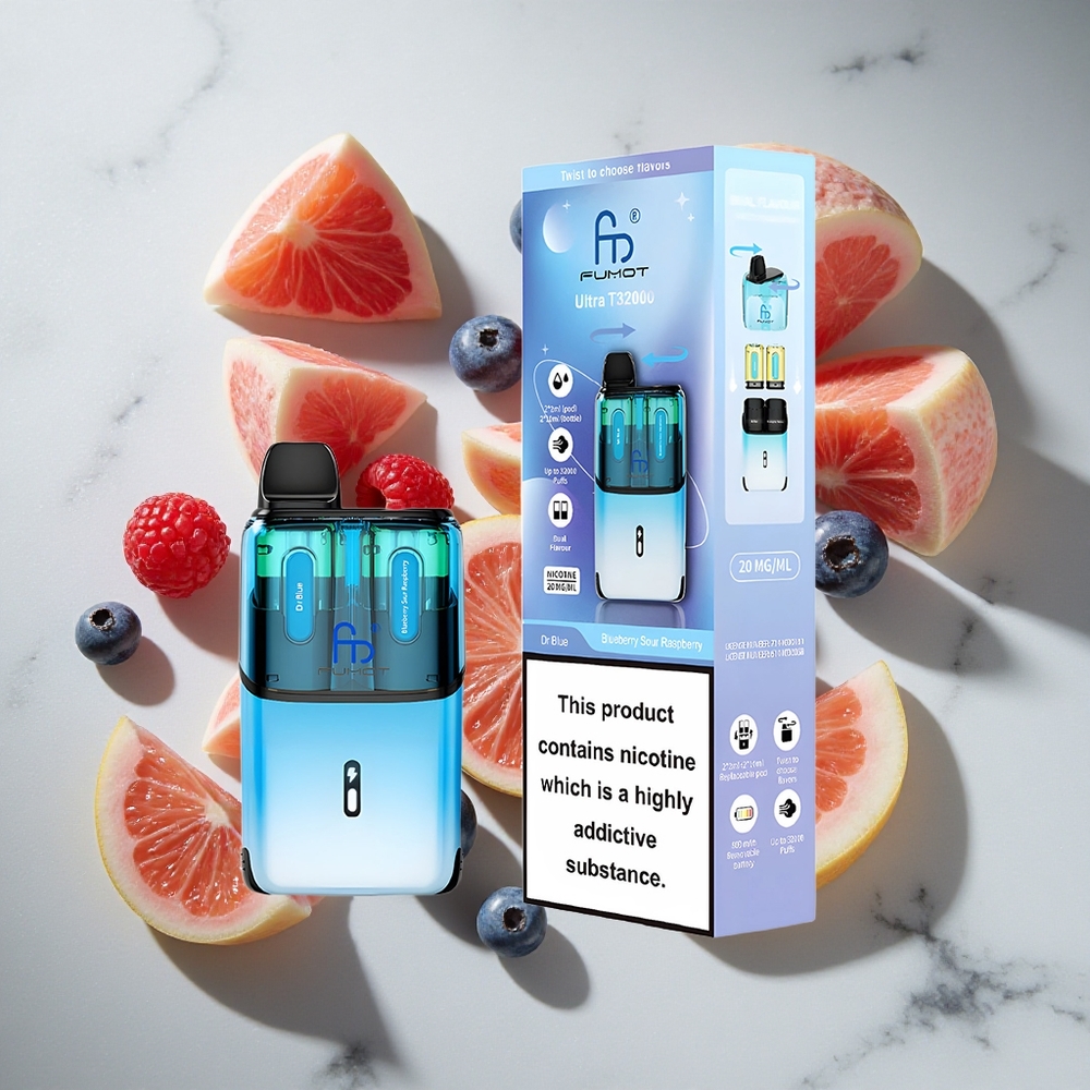 Blauwe Bosbes Zure Framboos Fumot Ultra T32000 32000 Puffs Nederland vapes Type-C Opladen