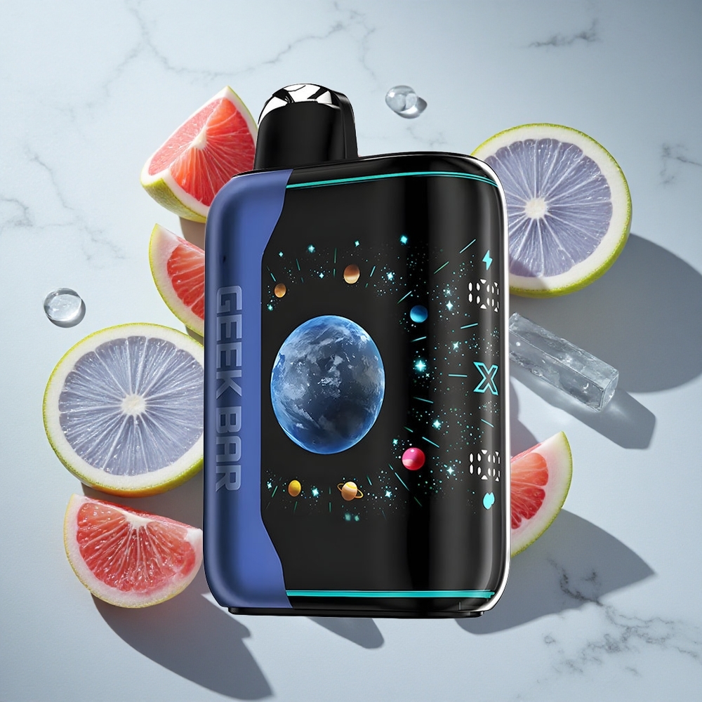 Blauwe Framboos IJs GEEK BAR Platinum Editie 25000 Puffs Nederland vapes Dual Mesh Coil