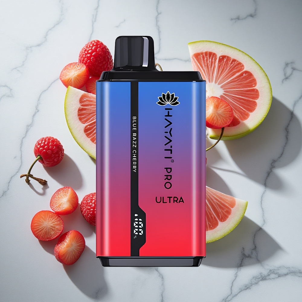 Blauwe Framboos Kers Hayati Pro Ultra 15000 Puffs 24ml Nederland vapes 2 Nicotine