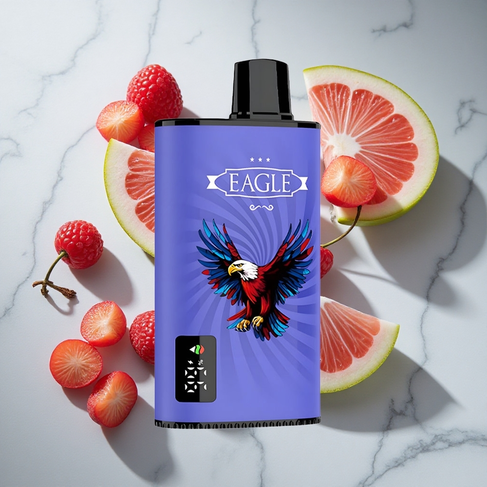 Blauwe Framboos Kers JNR EAGLE Smart 23000 Puffs Nederland vapes Met Digitaal Scherm  Aanpasbare Luchtstroom