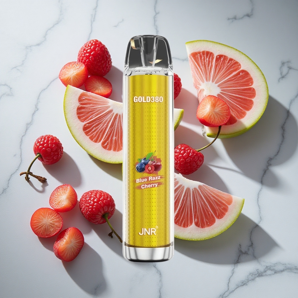 Blauwe Framboos Kers JNR Gold380 6000 Puffs Nederland vapes 1500mAh