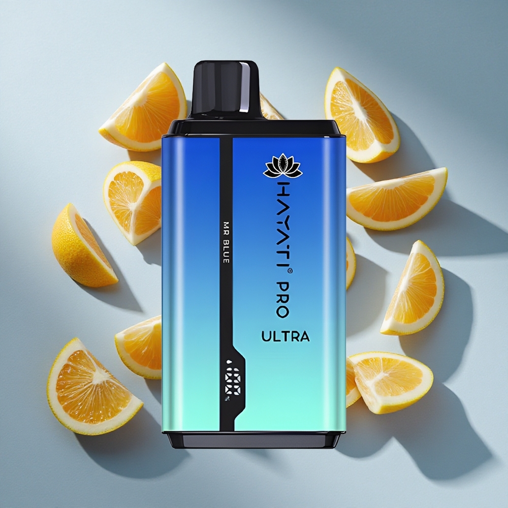 Blauwe Hayati Pro Ultra 15000 Puffs Nederland vapes met 2 12ml e-vloeistof  2 Nicotine