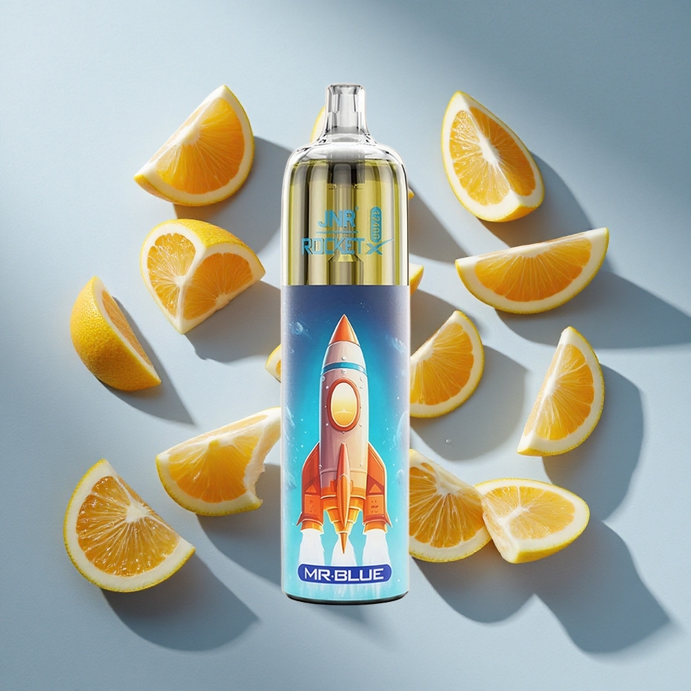 Blauwe JNR Rocket-X 12400 Puffs Nederland vapes met RGB-verlichting  25ml Vloeistof