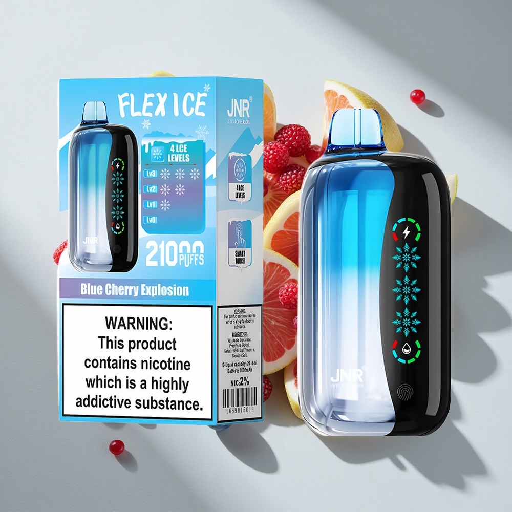 Blauwe Kers Explosie JNR Flex Ice 21000 Puffs Nederland vapes 26ml Vloeistof Aanpasbare Luchtstroom