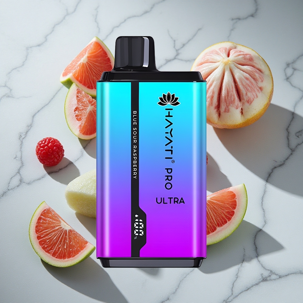 Blauwe Zure Framboos Hayati Pro Ultra 15000 Puffs Nederland vapes 2 Nicotine 49 Smaken