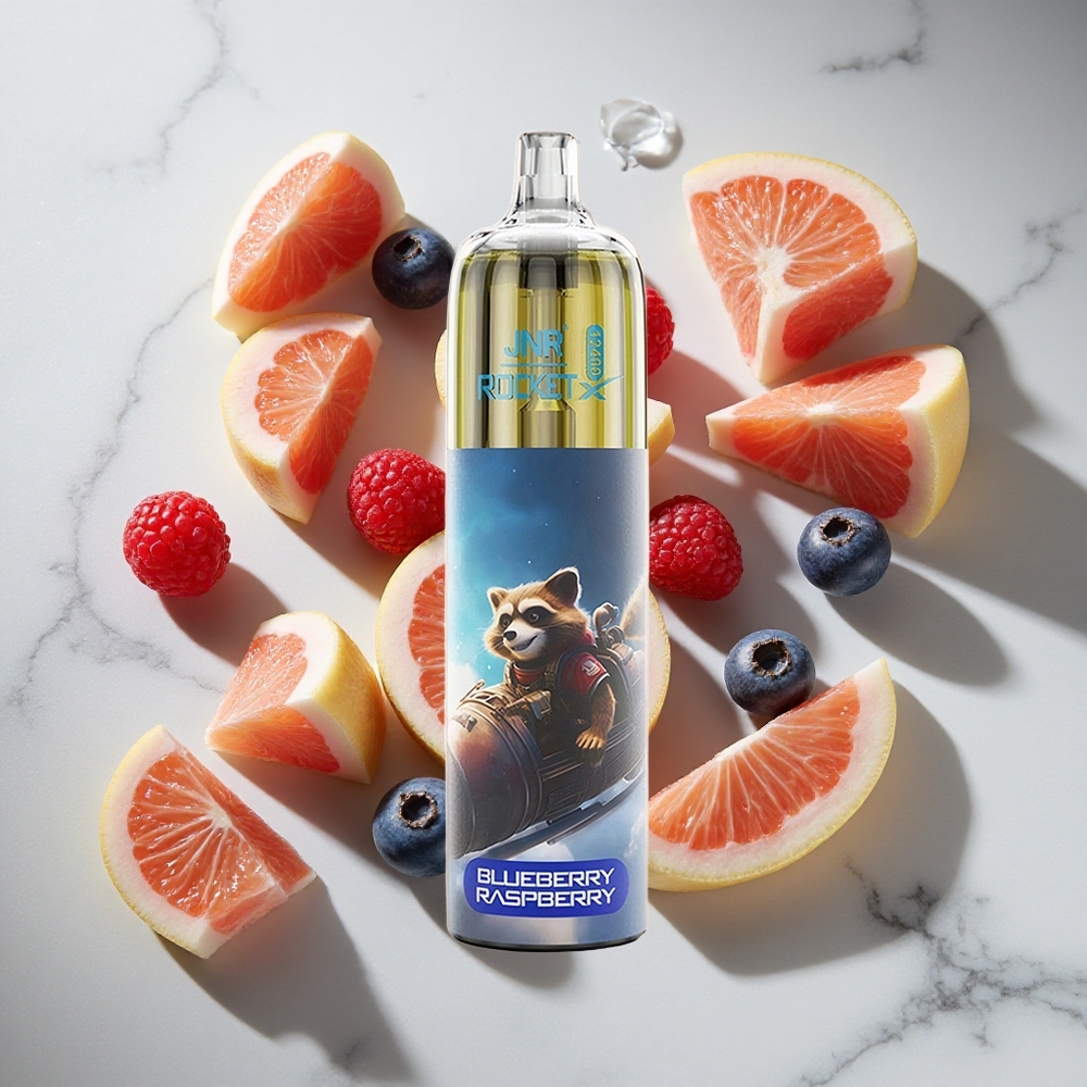 Bosbes Framboos JNR Rocket-X 12400 Puffs Nederland vapes met RGB-verlichting  Ajusteerbare Luchtstroom