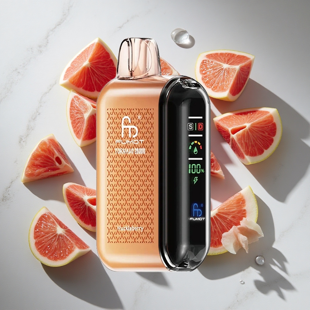 Bosbes Fumot Tornado 20000 Puffs Nederland vapes met Dual Mesh Coil en Smart Display