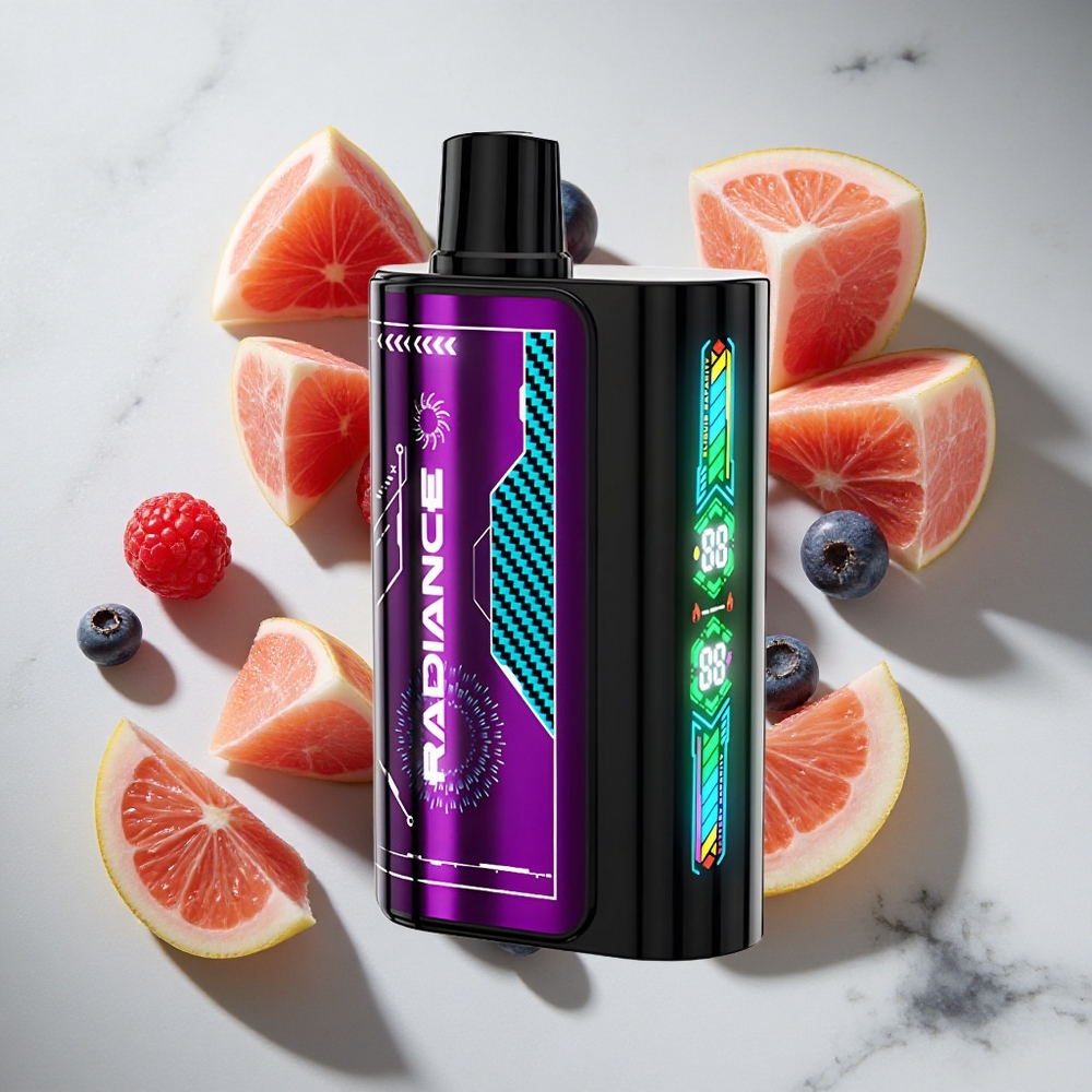 Bosbes Zure Framboos JNR Radiance 31000 Puffs Nederland vapes met 28ml e-vloeistof en Smart Animation Screen