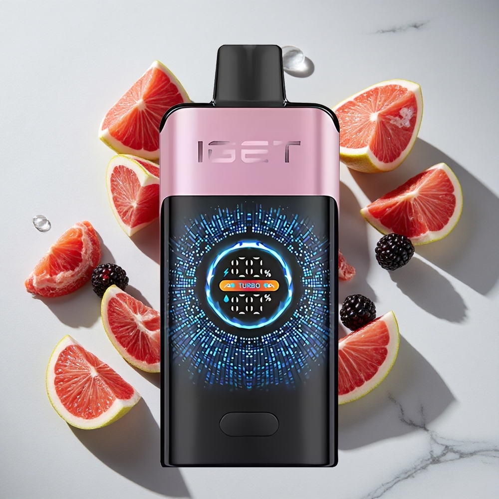 Braambes IJs IGET ONE 12000 Puffs Wegwerp Vape - 2700 mAh Batterij  Groot Gebogen Kleurenscherm - Nederland vapes