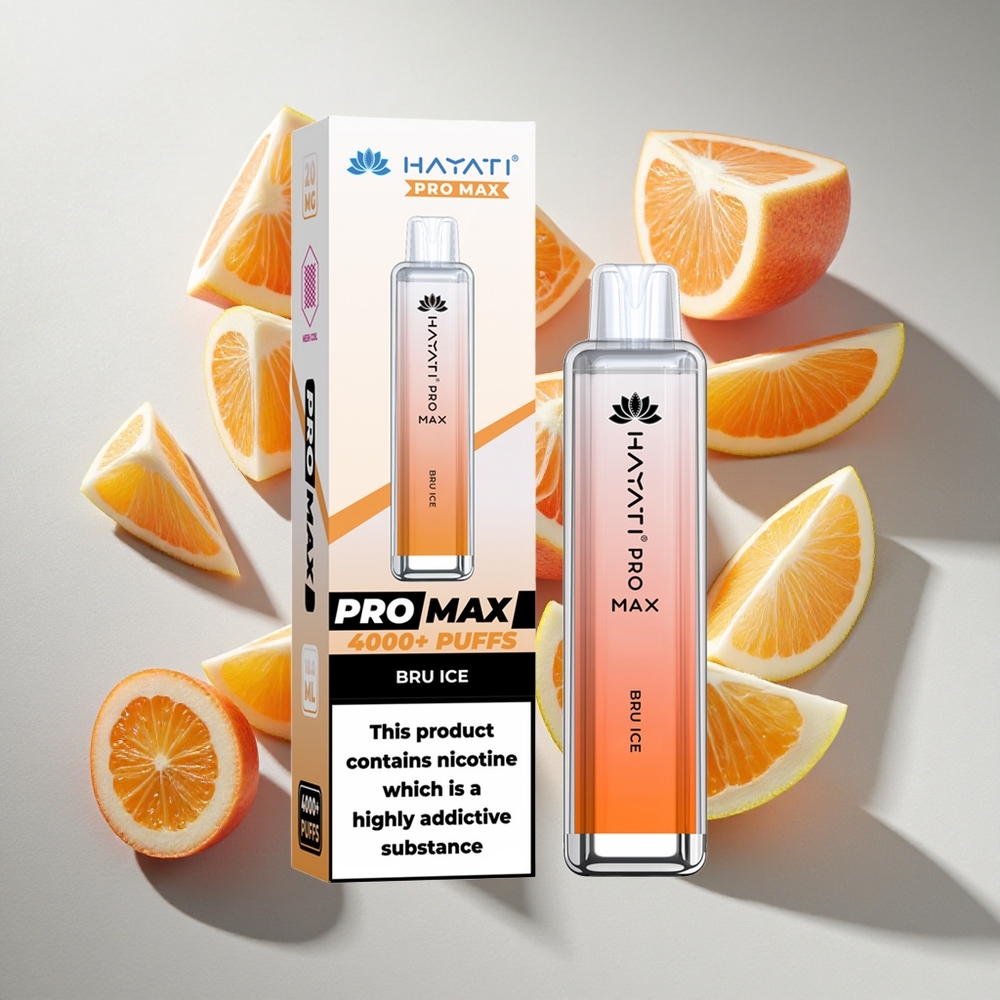 Bruisend Ijs Hayati Pro Max 4000 Puffs Nederland vapes Dual 11 Ohm Mesh Coil  LED-licht