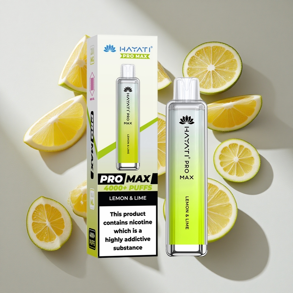 Citroen  Limoen Hayati Pro Max 4000 Puffs Nederland vapes Met 1400mAh Oplaadbare Accu