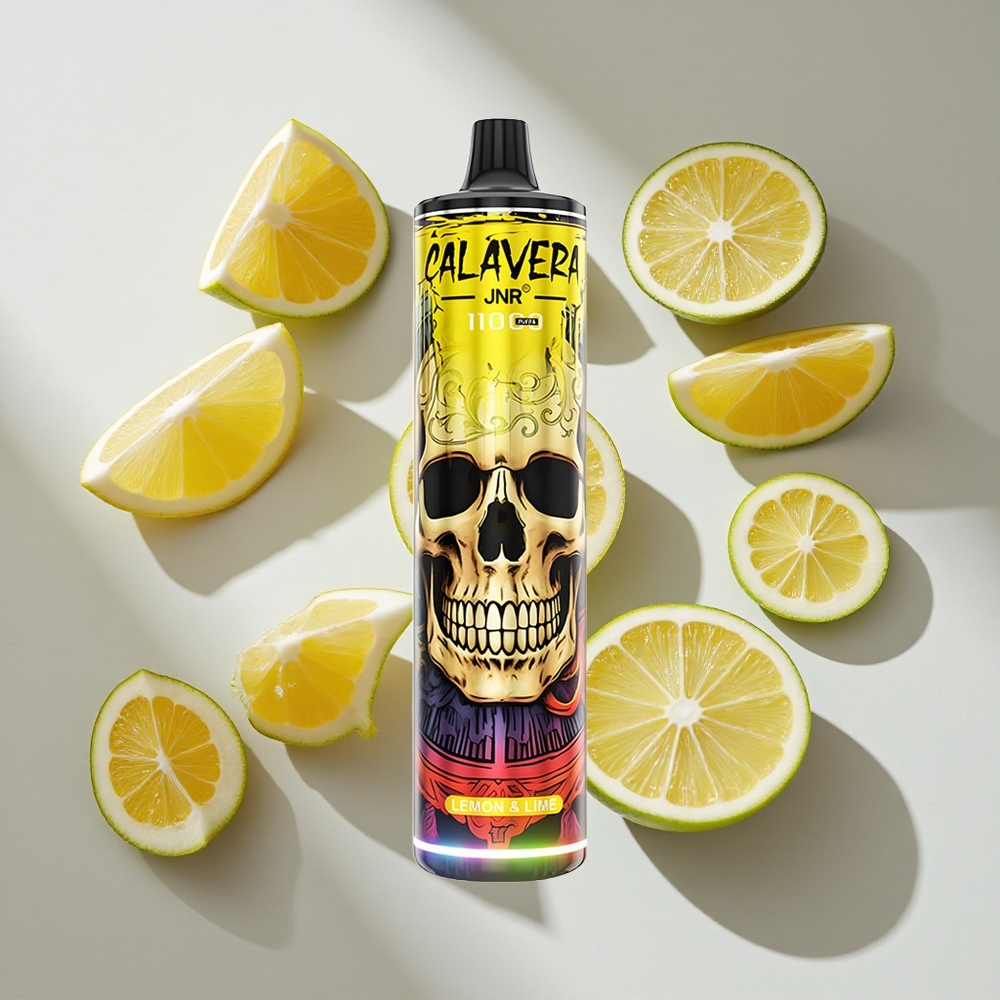 Citroen  Limoen JNR Calavera 11000 Puffs Nederland vapes met Type-C oplader en 21ml vloeistof