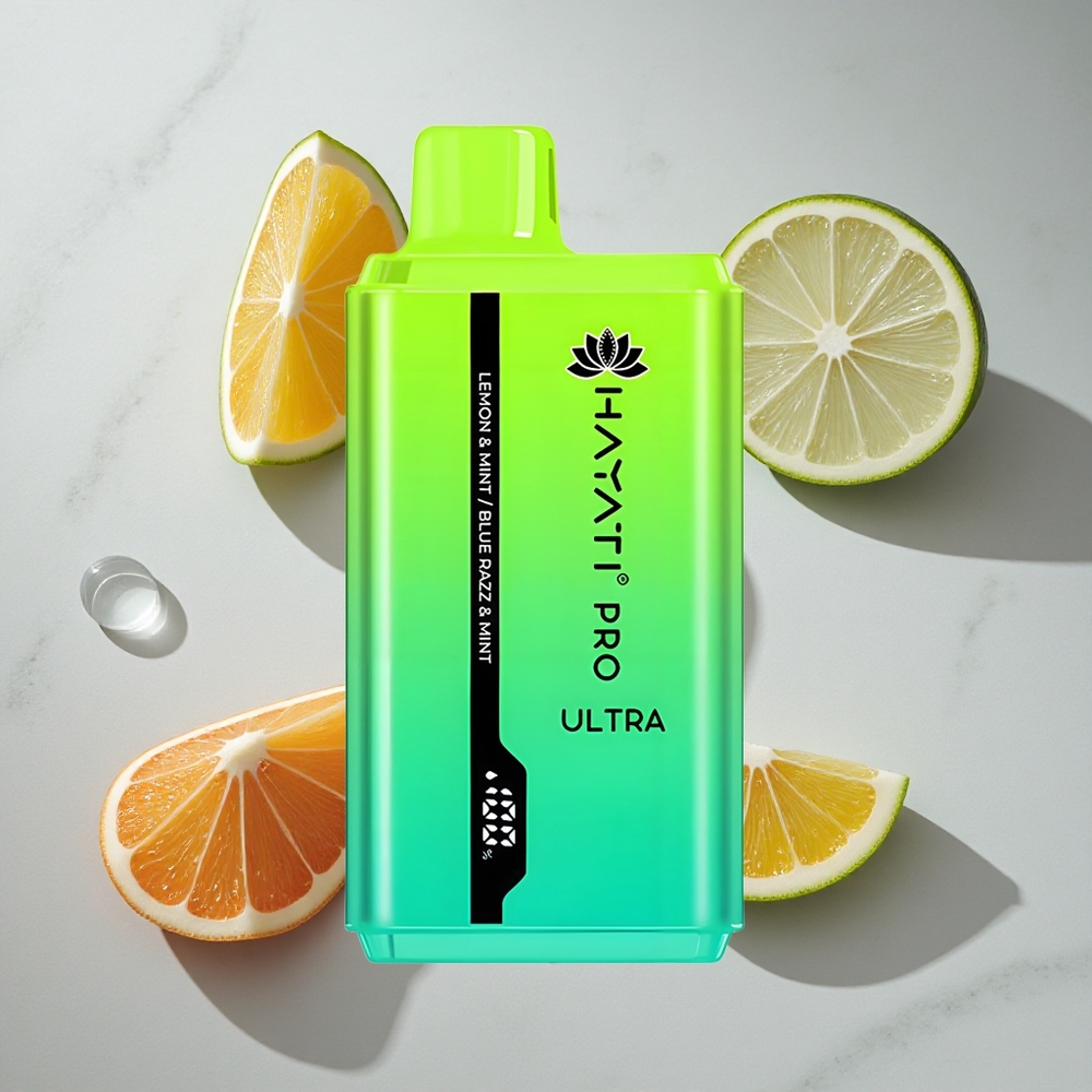 Citroen  Munt Blauwe Framboos  Munt Hayati Pro Ultra 15000 Puffs 2 12ml Nederland vapes 2 Nicotine