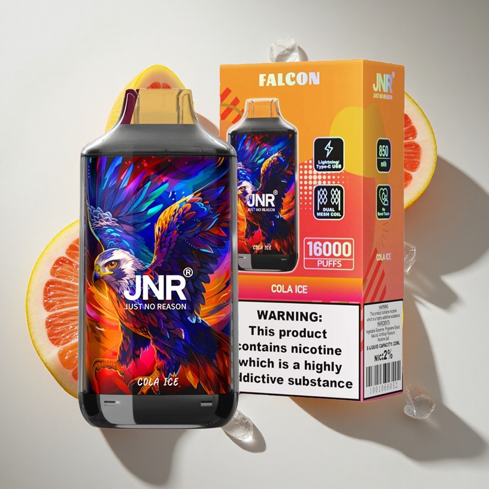 Cola IJs JNR Falcon 16000 Puffs Nederland vapes - 22ml Vloeistof Dual Mesh Coil
