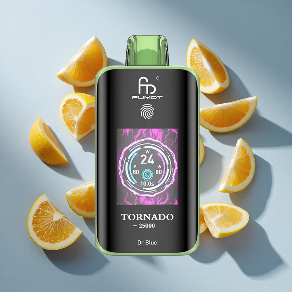 Dr Blauw Fumot Tornado 25000 Puffs Nederland vapes met HD-scherm en 20ml voorgevuld