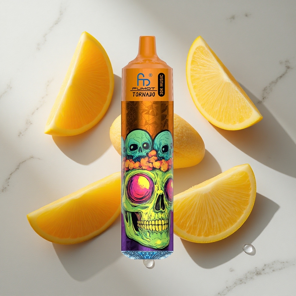 Drievoudige Mango Fumot RandM Tornado 30000 Puffs Nederland vapes 30mL LED-display