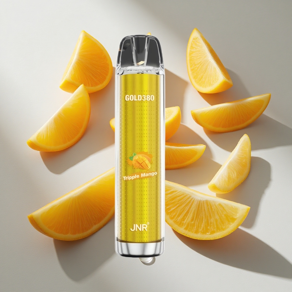 Drievoudige Mango JNR Gold380 6000 Puffs Nederland vapes 13ml Vloeistof  1500mAh Batterij
