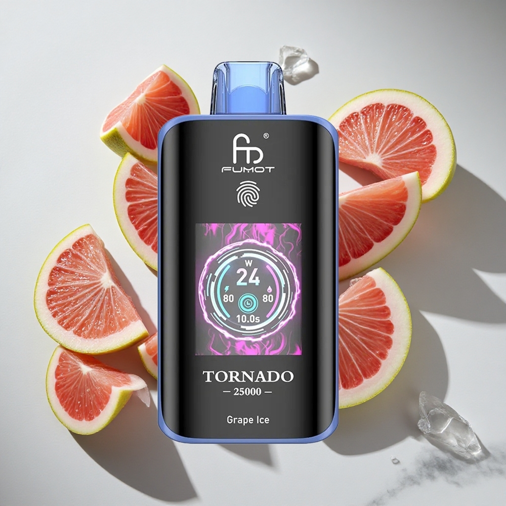 Druif IJs Fumot Tornado 25000 Puffs Nederland vapes met 20ml Pre-gevulde E-liquid  Type-C oplaadpoort