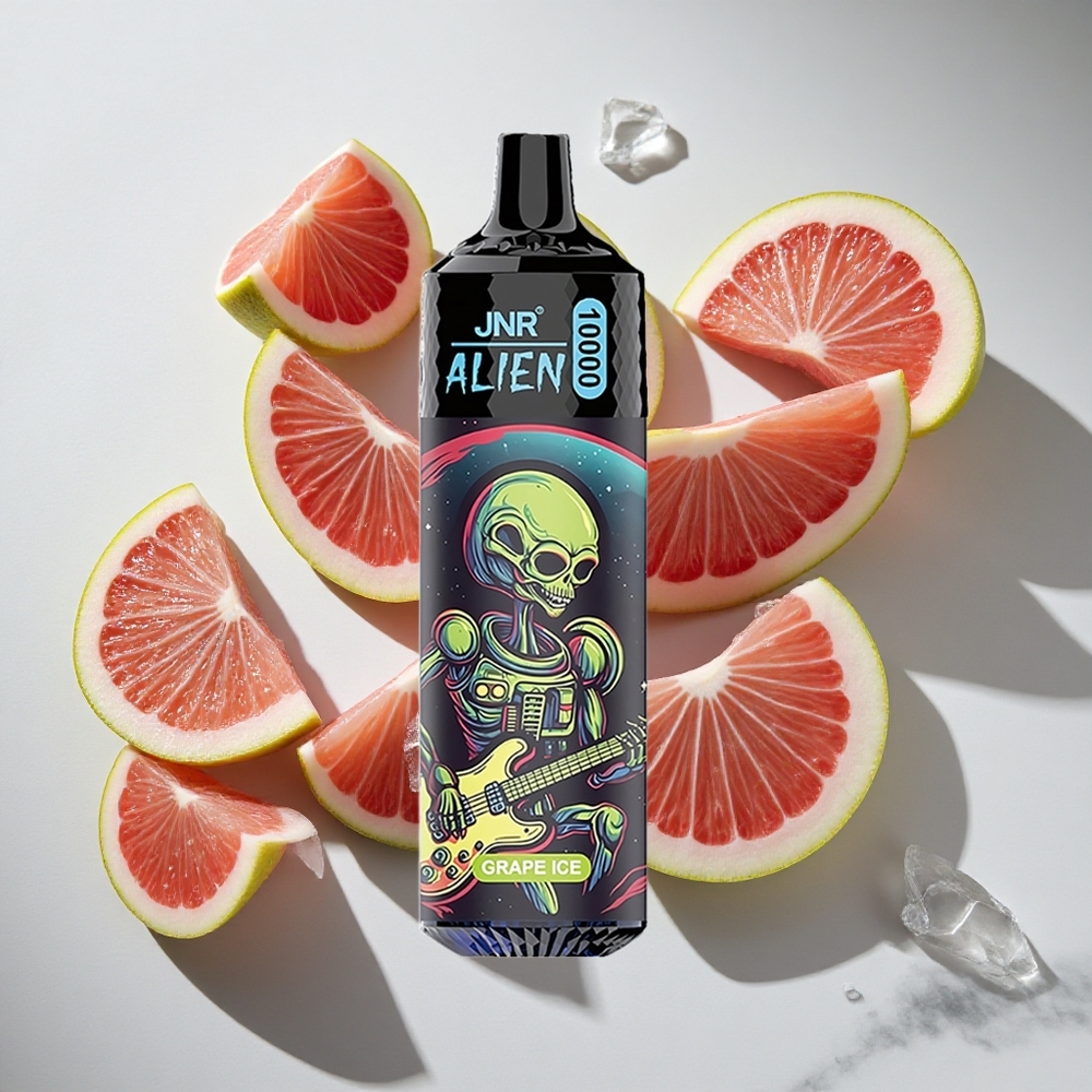 Druif IJs JNR Alien 10000 Puffs Nederland vapes met 20ml e-vloeistof en LED (RGB) verlichting