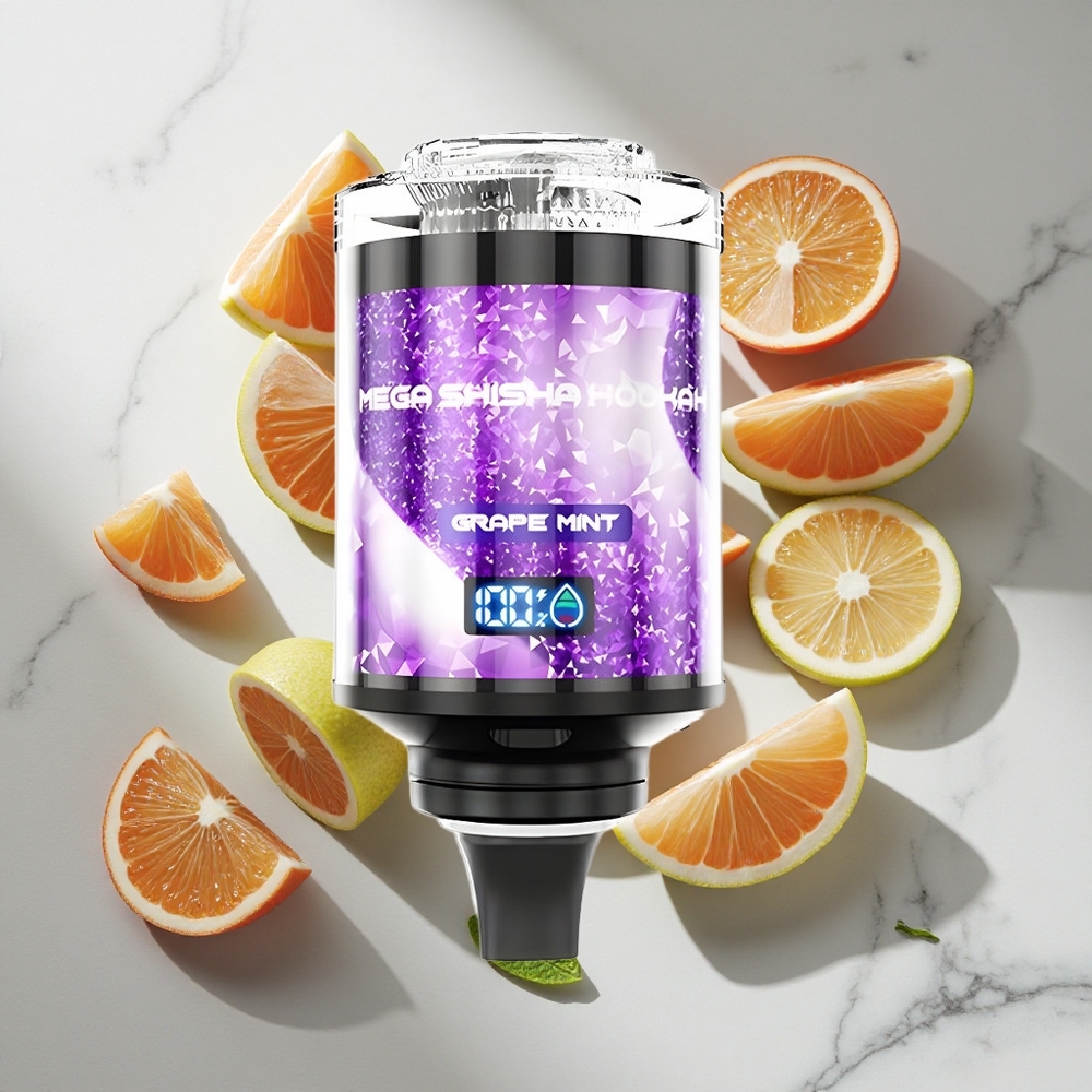 Druif Munt JNR Mega Shisha Hookah 100K Nederland vapes Type-C opladen en interactief slim scherm