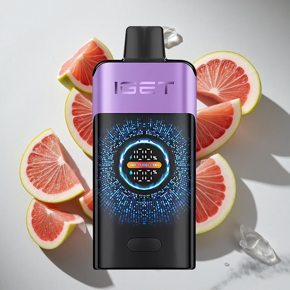 Druiven IJs IGET ONE 12000 Puffs Nederland vapes - 2700 mAh Batterij  06 Ohm Dual Mesh Coil