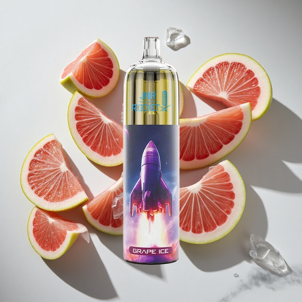 Druiven IJs JNR Rocket-X 12400 Puffs Nederland vapes met Aanpasbare Luchtstroom en RGB-verlichting