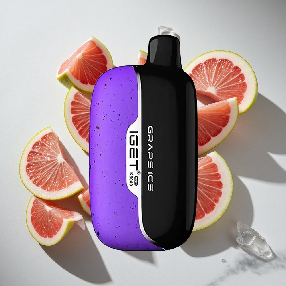 Druiven IJskoud IGET Moon K5000 Puffs Nederland vapes PC Materiaal Mesh Coil 135 Ohm