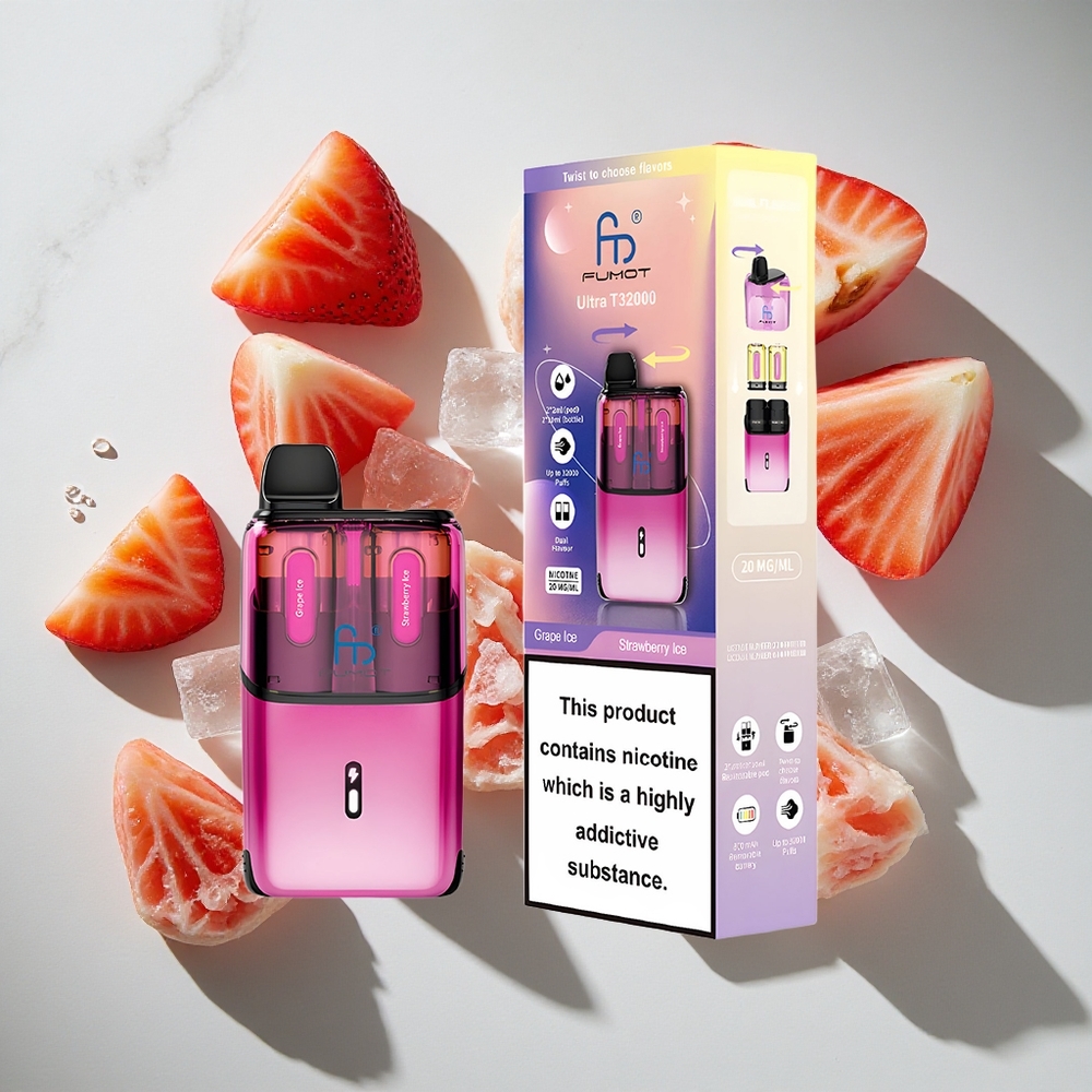 Druiven Ijs - Aardbei Ijs Fumot Ultra T32000 32000 Puffs Nederland vapes Type-C Opladen
