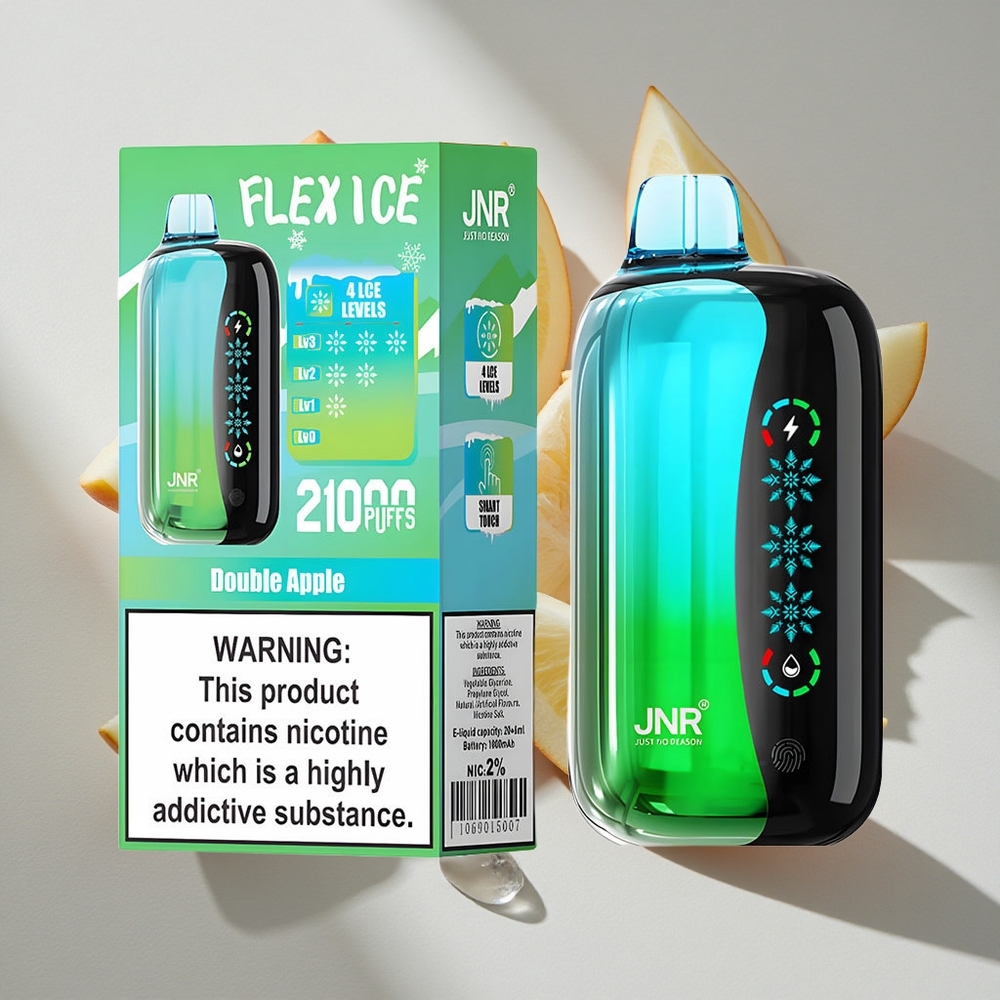Dubbel Appel JNR Flex Ice 21000 Puffs Nederland vapes Met Aanpasbare Ice  26ml Vloeistof