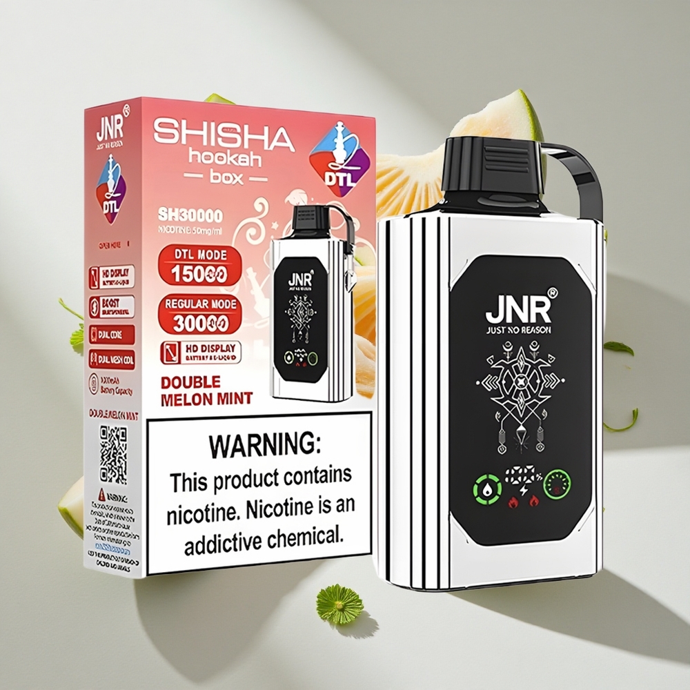 Dubbel Meloen Munt JNR Shisha Hookah Box 20500 Puffs Nederland vapes HD Display Type-C Quick Charge