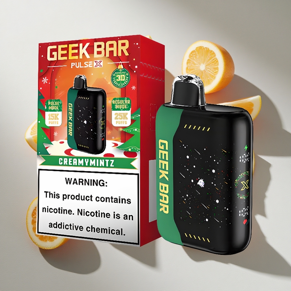 Framboos-Munt GEEK BAR Pulse X 25000 Puffs Nederland vapes met 18mL Vloeistof  USB Type-C
