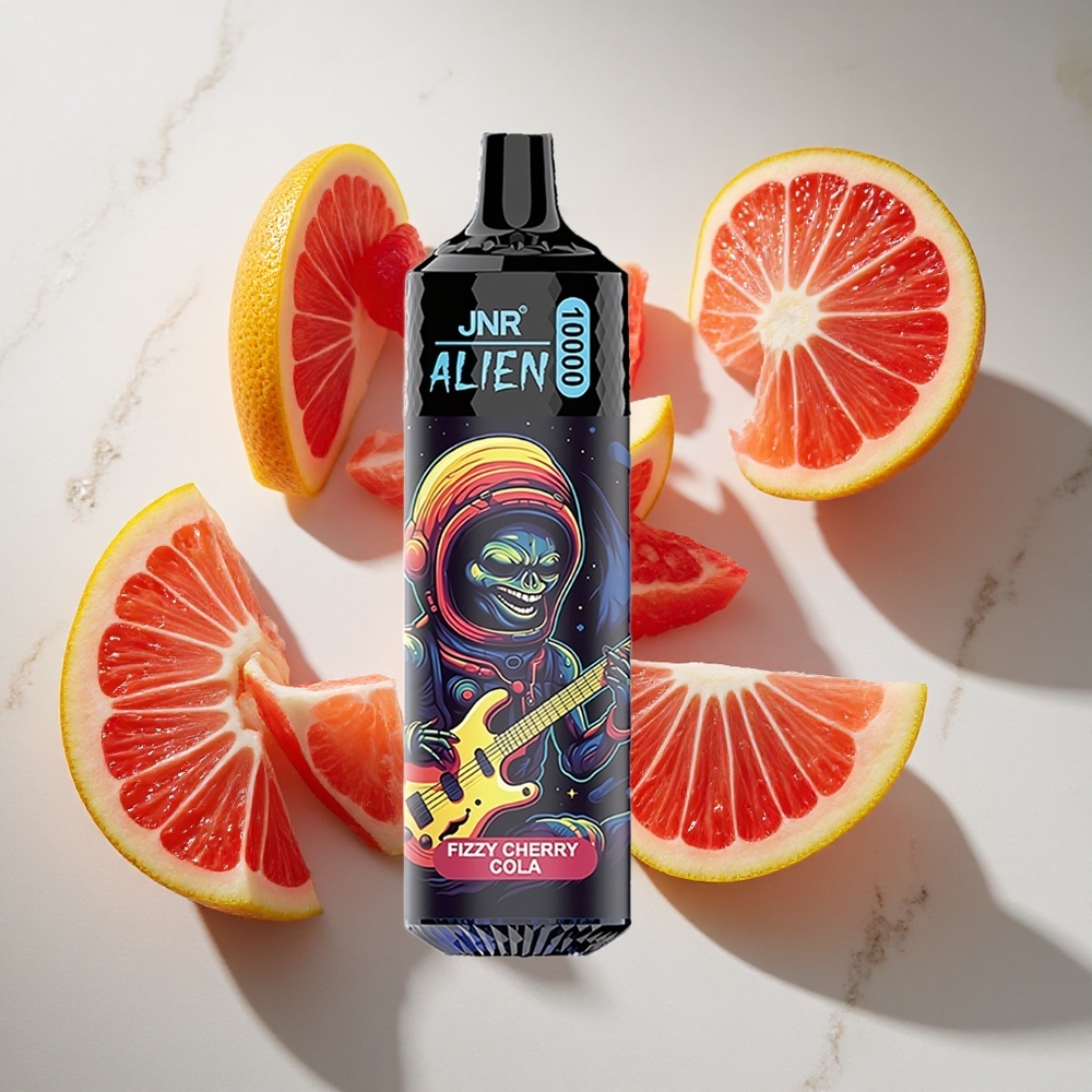 Frisse Kersencola JNR Alien 10000 Puffs Nederland vapes met 20ml e-vloeistof en RGB LED