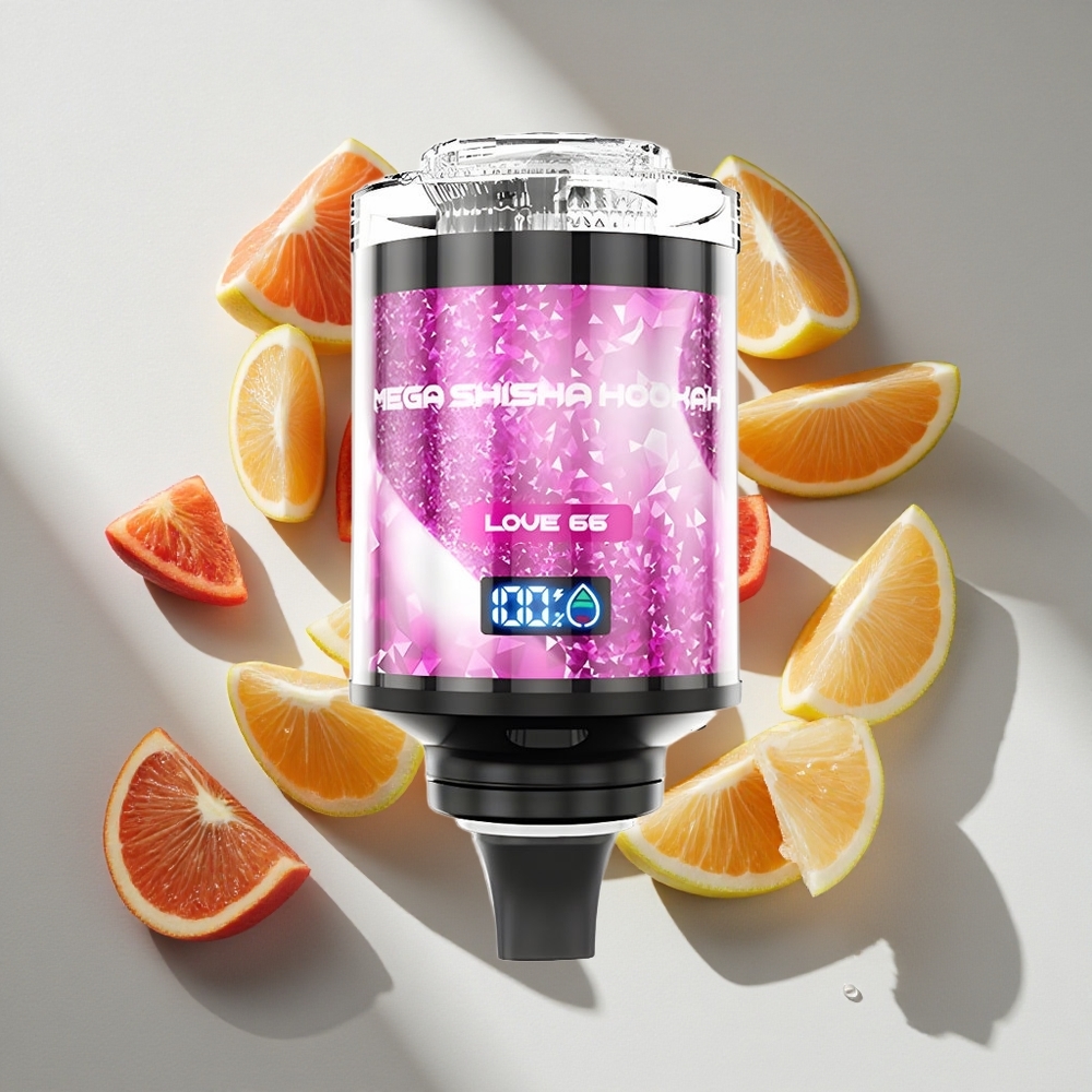 Frisse Munt JNR Mega Shisha Hookah 100K Nederland vapes Type-C opladen  60ml vloeistof