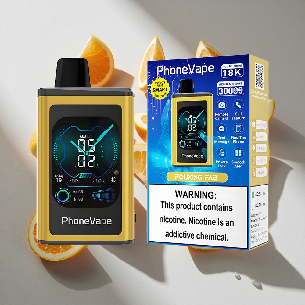 Fucking Fab JNR PhoneVape 30000 puffs Nederland vapes met 850mAh Type-C Oplaadbare Batterij  Turbo Mode