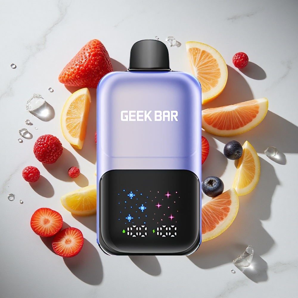 Gemengde Bessen IJs GEEK BAR 2GO Two Series 50000 Puffs Nederland vapes Met Interactief Groot Scherm en Oplaadbare Batterij