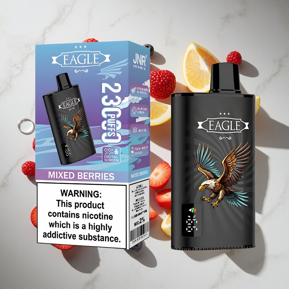 Gemengde Bessen JNR EAGLE Smart 23000 Puffs Nederland vapes met Digitaal Scherm en 25ml vloeistofcapaciteit