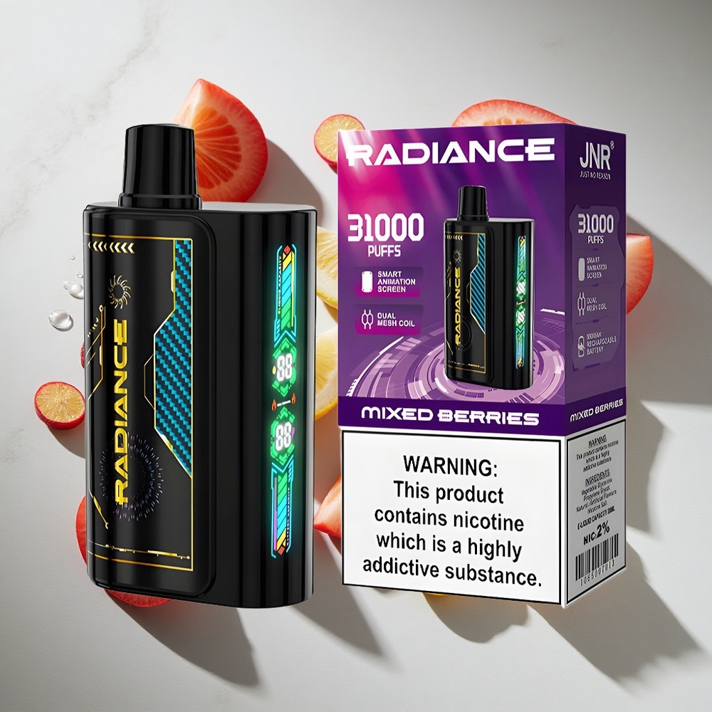Gemengde Bessen JNR Radiance 31000 Puffs Nederland vapes Dual Mesh Coil