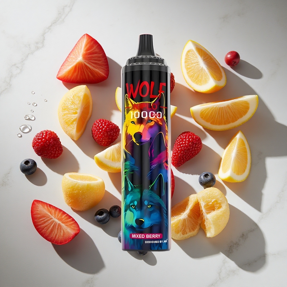 Gemengde Bessen JNR Wolf Niplo 10000 Puffs Nederland vapes met 20ml vloeistof en Type-C opladen