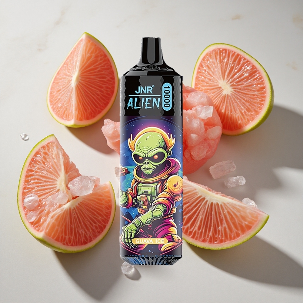Guava ijs JNR Alien 10000 Puffs Disposable Nederland vapes met 20ml e-vloeistof en LED (RGB) verlichting