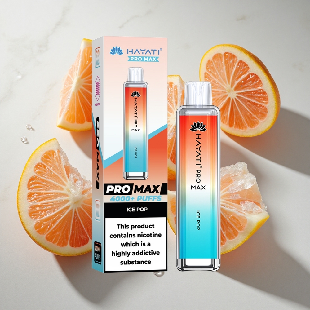 IJs Pop Hayati Pro Max 4000 Puffs Nederland vapes - Dual 11 Ohm Mesh Coil  LED-licht