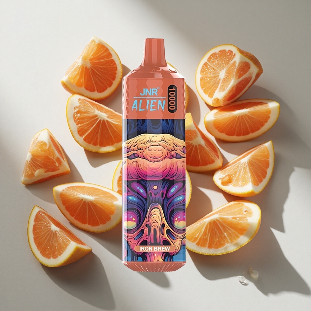 IJzeren Brouwsel JNR Alien 10000 Puffs Nederland vapes met 20ml e-vloeistof en RGB LED