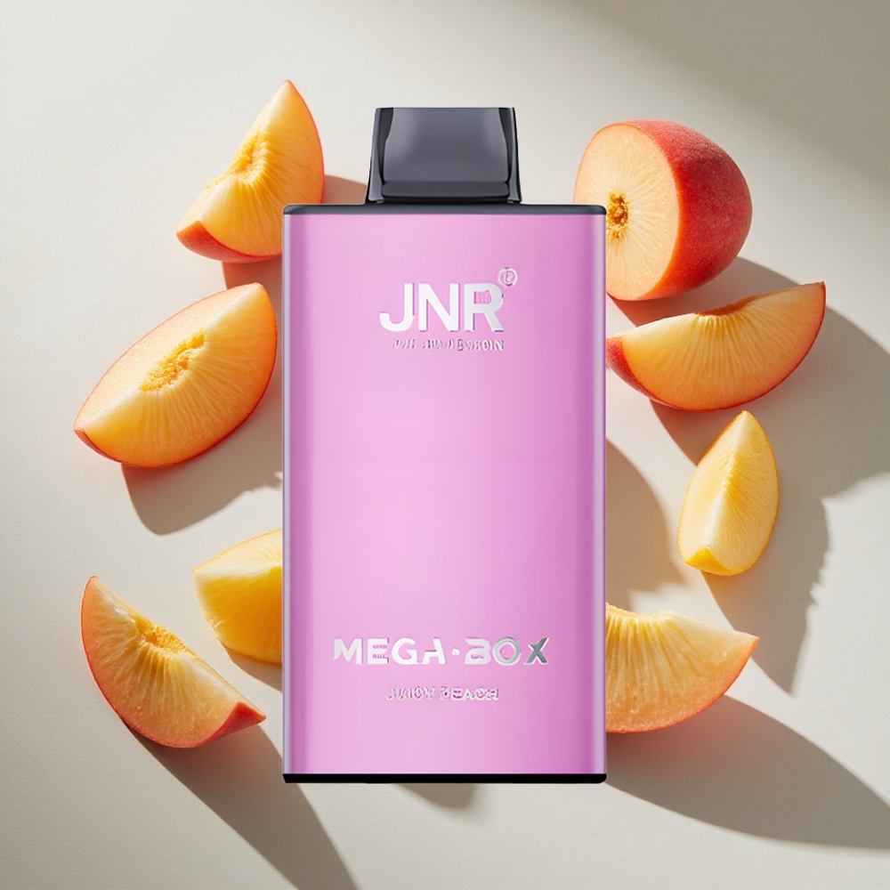 Juicy Peach JNR Mega Box 25000 Puffs Nederland vapes met 30ml Vloeistof  Dual Mesh Coil
