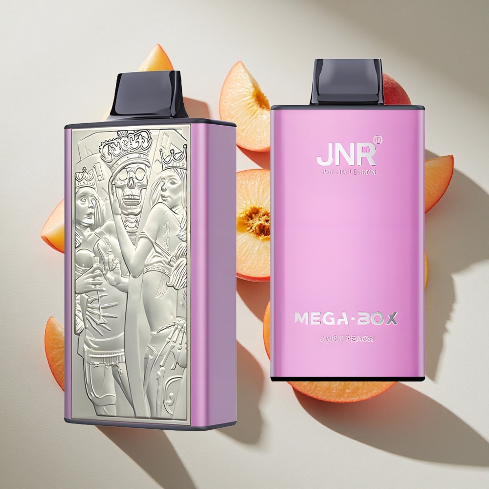 Juicy Peach JNR Mega Box 25000 Puffs Nederland vapes met 30ml Vloeistof  Dual Mesh Coil