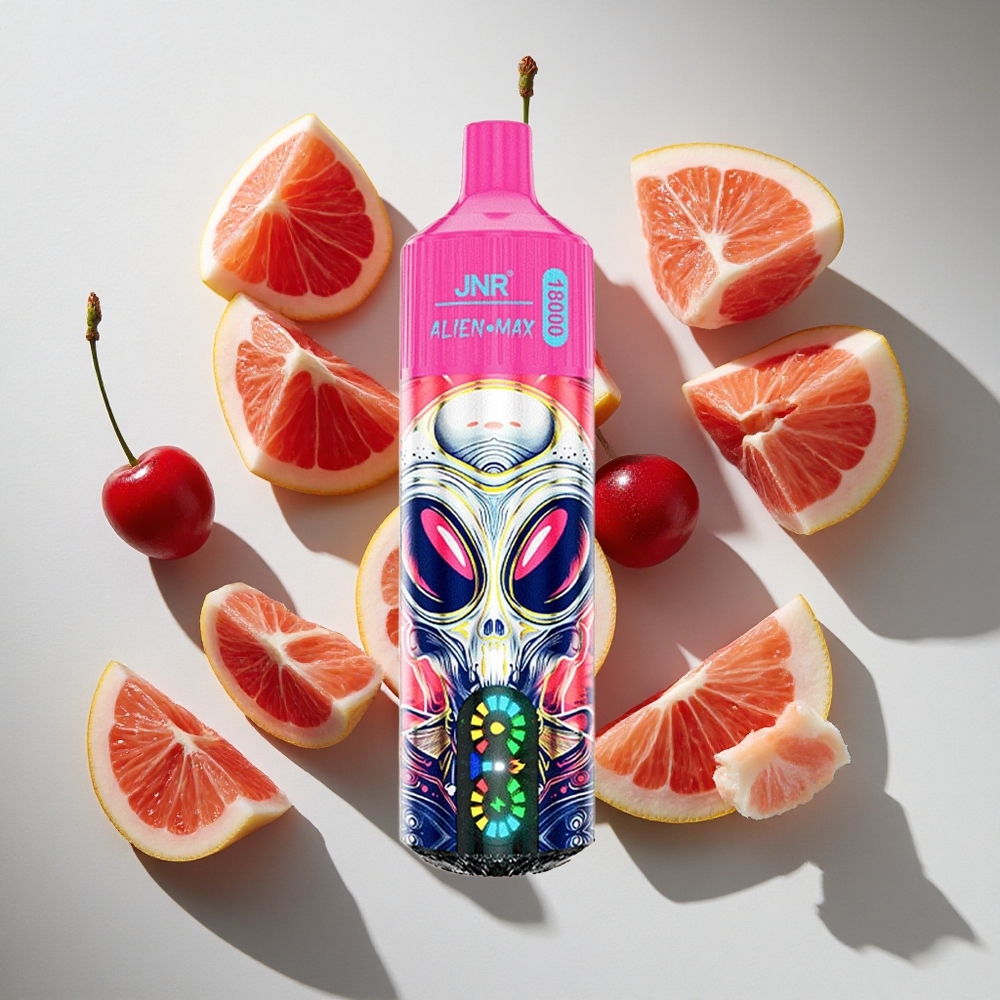 Kers Bes JNR Alien Max 18000 Puffs Nederland vapes Met Dual Mesh Coil  Dual Core en Smart LED Display
