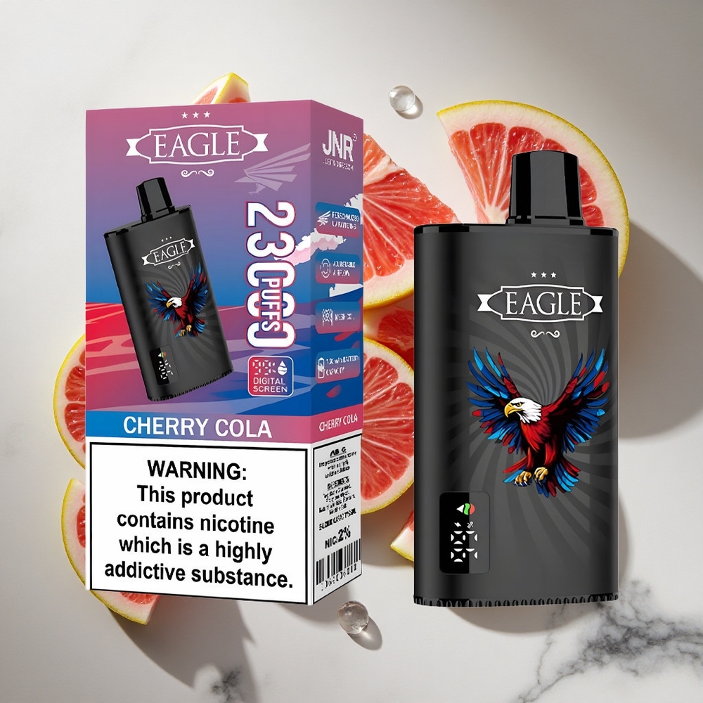 Kers Cola JNR EAGLE Smart 23000 Puffs Nederland vapes met Digitaal Scherm  Aanpasbare Luchtstroom
