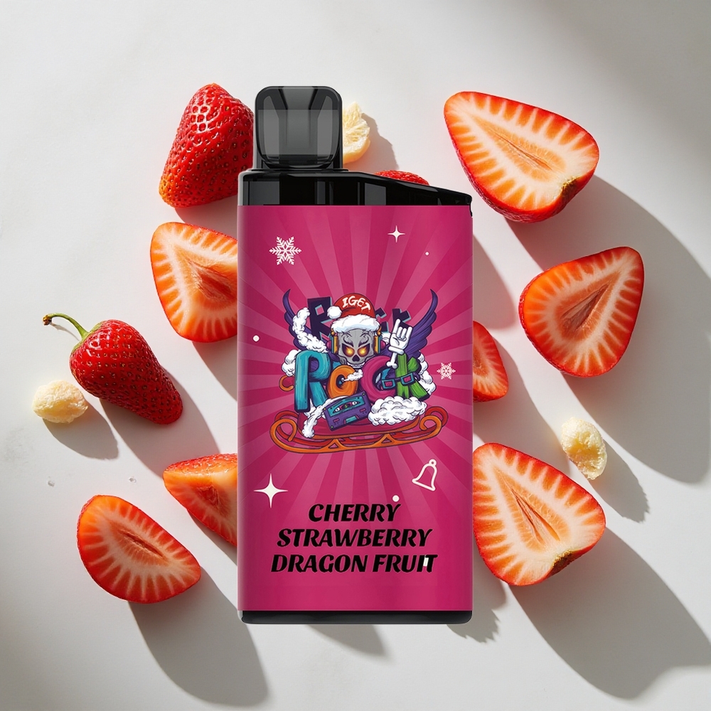 Kersen Aardbei Drakenvrucht IGET Bar 3500 Puffs Nederland vapes - 12 Ohm Mesh Coil  1400 mAh